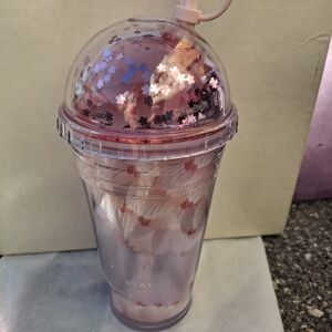 Starbucks Pink Sakura Glitter Dome Tumbler rare